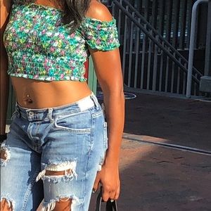 H&M Off-Shoulder Crop Top (XS)